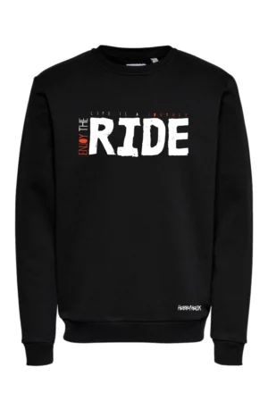 czarna bluza z napisem ride